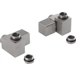 Sapho, CUBE COMBI připojovací sada ventilů ruční rohová, pravá, broušený nerez, CP562S