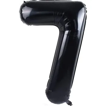 Balónek FÓLIOVÝ BALÓNEK ČÍSLICE 7 sedm 100 cm černý HELIUM