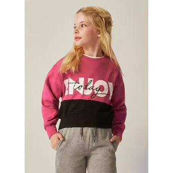 Dívčí mikina Dívčí mikina Crop top Mayoral 7406-72 Magenta velikost 167