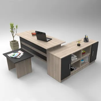 Flipchart ANGRI kancelářský set se skříňkou, dub/černá