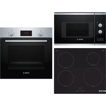 Set domácích spotřebičů Bosch HBF133BR0 + Mikrovlnná trouba Bosch BFL520MS0 + Indukční varná deska Bosch PUE611BB5E