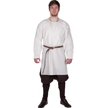 Karnevalový kostým Battle Merchant Vikingská tunika, rekonstrukce Viborg, přírodní