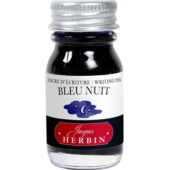 Výtvarná barva Inkoust Jacques Herbin 10 ml Bleu nuit (Půlnoční modř)