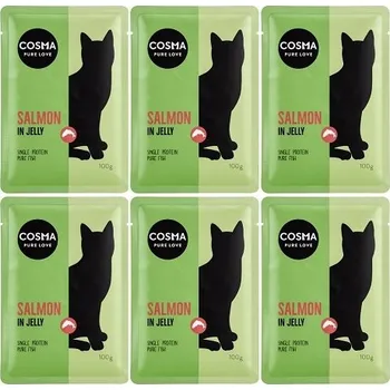 Krmivo pro kočku Cosma Original lososové mokré Krmivo pro kočky , 6 sáčků x 100 g