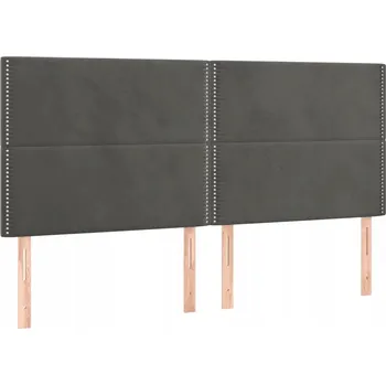 Čelo postele sametové 160x118/128cm, tmavě šedé