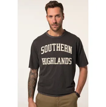 Pánské tričko JP1880, Plus size Tričko JP1880, břišní střih, krátké rukávy, vintage vzhled, XXL - 8XL pro plnoštíhlé nadměrná velikost, 836171138-1455, černý, 6XL, Plus size oblečení, Oblečení pro vysoké muže, Nadměrné velikosti, Oblečení pro plnoštíhlé.