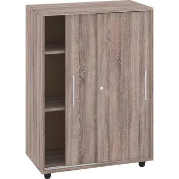 Komoda Max-i Regál nízký LATHAM SX-03 policový s posuvnými dvířky Zvolte barvu:: dub truffle