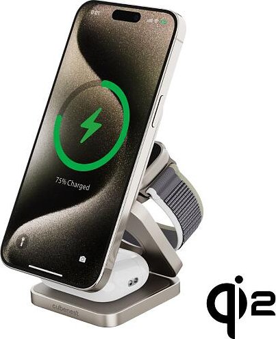 CubeNest Qi2 3in1 Magnetic Wireless charger SQ312 Fold Pro Titanium + DOPRAVA ZDARMA