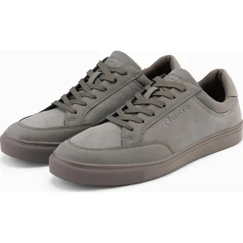 Pánské tenisky Pánská jednobarevná obuv ve streetwearovém stylu - olivová V4 OM-FOTL-0183 - 43