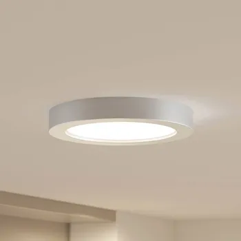 Stropní svítidlo Prios LED Edwina, stříbrná, 25 cm, sada 2 kusů stříbrná, bílá 1 x 24 W LED