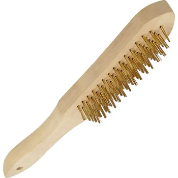 Drátěný kartáč Kartáč ocelový, 5 řad, dřevěný, Verke V05289
