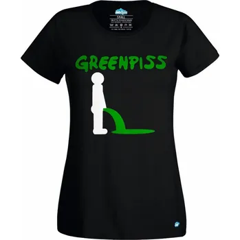 Dámské tričko Dámské tričko Greenpiss Greenpeace (Skladem XS-4XL) (Velikost: 3XL, Barva: Černá)