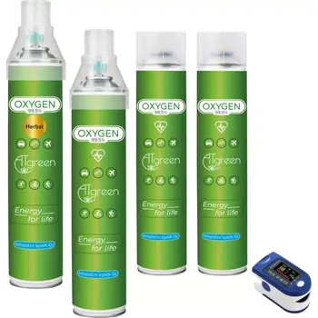 Startovací balíček inhalační kyslík O2 4 ks + pulzní oxymetr (Startovací balíček inhalační kyslík O2 4 ks + pulzní oxymetr)