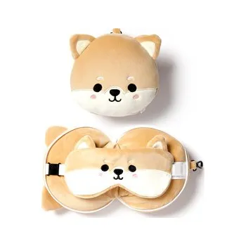 Pleťová maska Cestovní polštář a maska na oči Relaxeazzz- Shiba Inu