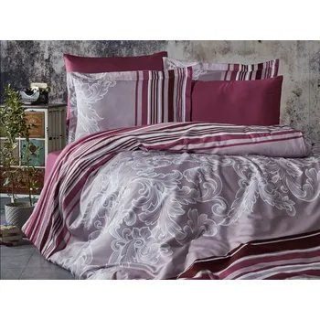 Povlečení Brotex Francouzské povlečení Satén 220x200, 70x90cm Sonet bordo