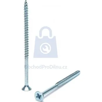 Vrut Vrut se zápustnou hlavou křížová drážka, ČÁSTEČNÝ závit, ZINEK BÍLÝ 6,0 x 80 - hobby balení, balení 1 ks