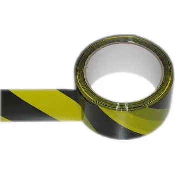 Lepicí páska páska T PROTISMĚRNÁ žlutá/černá samolepící, šíře 50mm