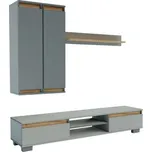 Obývací stěna OHIO šedá činčila/dub kraft zlatý