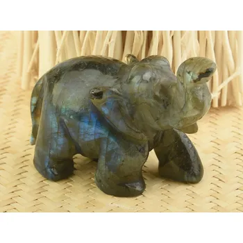 Labradorit soška slon z Indie 148g