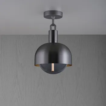 Buster + Punch Vidlicová deka Gunmetal/smoke Ø 25cm - Stříška - Ø 12 cm, výška 2,6 cm tmavě šedá, kouřově šedá 1 x 7,5 W LED - Doprava zdarma