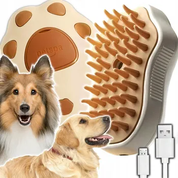 Kosmetika pro psa PARNÍ KARTÁČ PRO KOČKY PSY ZVÍŘAT ELEKTRICKÝ PRO PÉČI O SRST