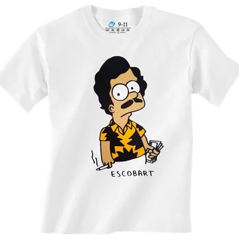 Chlapecké tričko Dětské tričko Escobart Bart Simpson (Od 3 do 13 let) (Velikost: 7-8, Barva: Bílá)