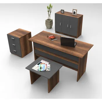 Flipchart ALATRI kancelářský set se skříňkou, baroko/antacit