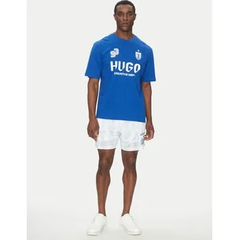 Pánské plavky HUGO Plavecké šortky Niteam 50536102 Bílá Regular Fit L