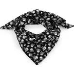 Bavlněný motorkářský šátek lebky 65x65 cm - 1 ks - černá bílá