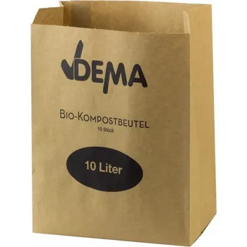 DEMA Biologicky rozložitelné papírové sáčky 10 litrů, 10 ks