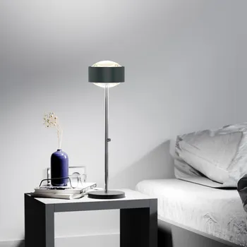 Lampička Top Light Puk Maxx Eye Table LED 37 cm matná čočka, černá - Ø hlavy 12 cm, délka kabelu 170 cm černá matná, chrom, matná 2 x 10 W LED - Doprava zdarma