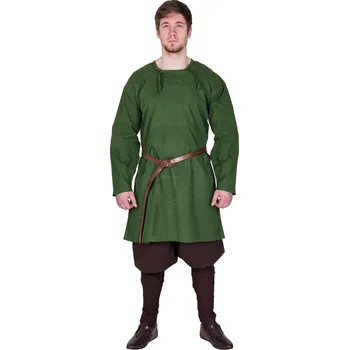 Karnevalový kostým Battle Merchant Vikingská tunika, rekonstrukce Viborg, zelená