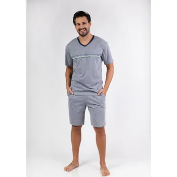 Pánské pyžamo 476 PÁNSKÉ PYŽAMO W/25 C.melange L