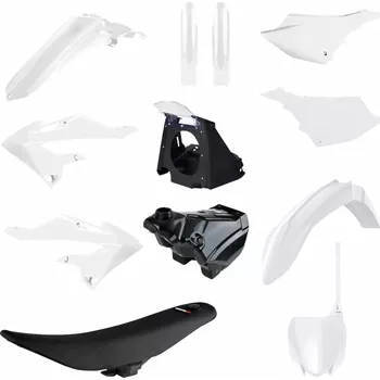 Sada plastů POLISPORT RESTYLING KIT typ 91572 pro YAMAHA YZ 125 rok 2002-2021 viz popis, barva bílá/černá, design YZ 2022 (moderní design / body kit / bodykit)