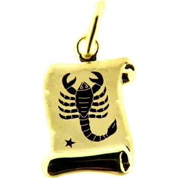 Přívěsek Zlatý přívěsek pergamen znamení zvěrokruhu 30.10.014 ŠTÍR-11 (585/1000) 0.4 g