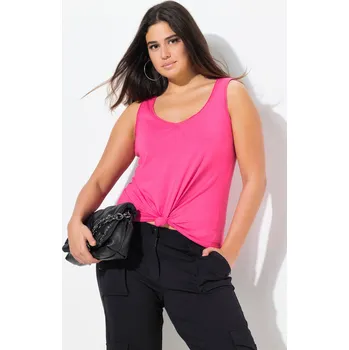 Ulla Popken, Plus size Top, mix modalu, srdcový výstřih, bez rukávů pro plnoštíhlé nadměrná velikost, 837570512-1129, růžový, 46/48, Nadměrné velikosti, Plus size oblečení, Oblečení pro boubelky, Oblečení pro baculky, Oblečení pro plnoštíhlé, Oblečení pro
