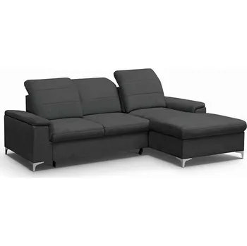 Sedací souprava BENETON MINI - Pravá rohová sedací souprava - látka GRAFITOVÁ -VENA 20 - kolekce "MRS"(Bergamo mini) (K250-S) NOVÁ LÁTKA