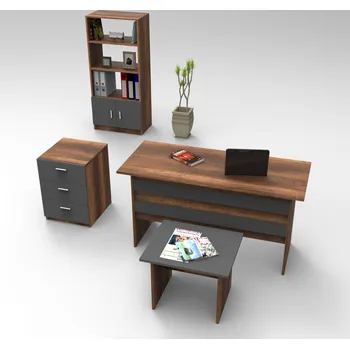 Flipchart AREZO kancelářský set s regálem, baroko/antracit