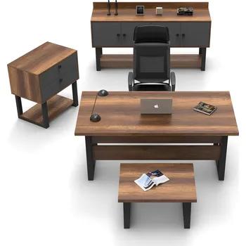 Flipchart CHILAPA kancelářský set se skříňkou, baroko/antracit