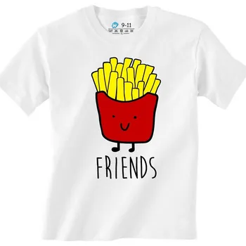 Chlapecké tričko Dětské tričko 2/2 Best Friends - Friends Hranolky (Od 3 do 13 let) (Barva: Bílá)