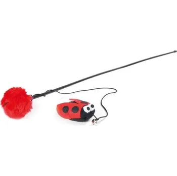 Hračka pro kočku Škádlítko prut s beruškou 40cm