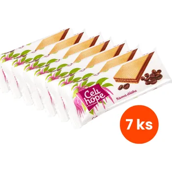 Zvýhodněný balíček 7 ks Celi Hope Kávová oplatka s amarantem 25g