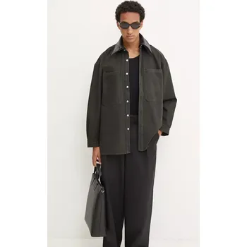 Pánská košile Bavlněná košile Nanushka BEAUX zelená barva, relaxed, s klasickým límcem, NU24PFJK00497 79X, vel. XS