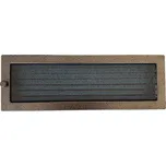 Krbová mřížka s límcem 170 x 500 mm - stříbrná antická - s manuální žaluzií - 4FIRE - 4F 1750 ZY