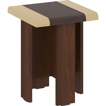 Max-i Taburet M-3-VIP Zvolte barvu:: ořech, Materiál: koženka - hnědá + káva (premium)