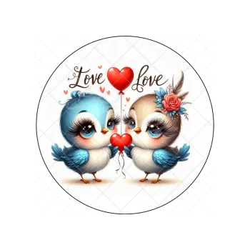 Jedlá dekorace na dort LOVE LOVE, VARIANTA Jedlý papír 1172