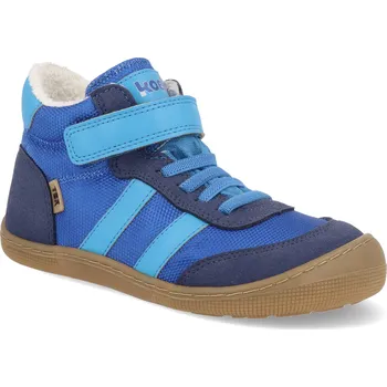 Barefoot dětské kotníkové boty Koel - Daniel Bambo royal blue tmavě modré Velikost: 24