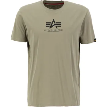 Tričko z Alpha Industries - Basic tričko ML - Muži - olivová
