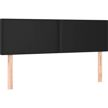 Čelo postele umělá kůže černé 144x5x78 cm 2 ks