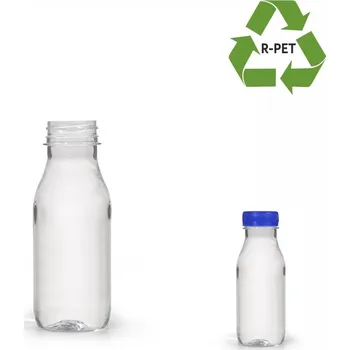 Láhev Lahev r-PET 30% MLÉKO 250ml čirá (BV) Barva: Čirá, Balení: Proložka 308 ks CENA LAHVE BEZ UZÁVĚRU - uzávěry objednávejte v sekci související zboží
